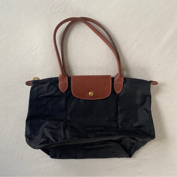 Longchamp Bags Longchamp Small Le Pliage Nylon Shoulder Tote Black Poshmark